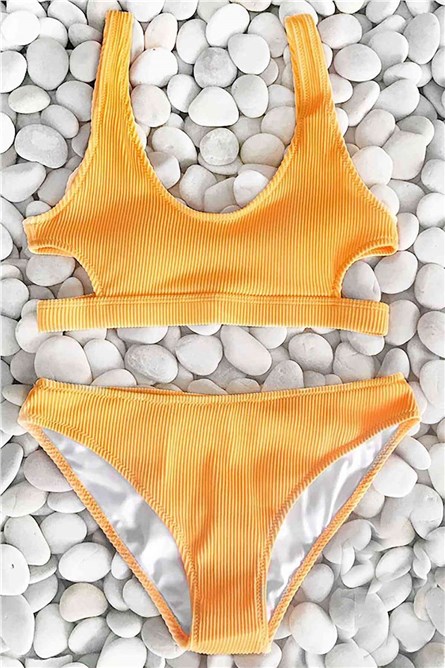 Women's swimsuit in 2 parts - Yellow # 310214