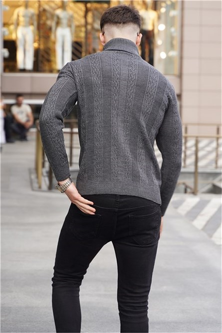 Men's knitted sweater 5769 - Anthracite #333701