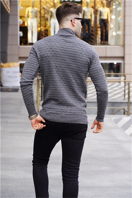 Men's knitted sweater 5762 - Anthracite #333679