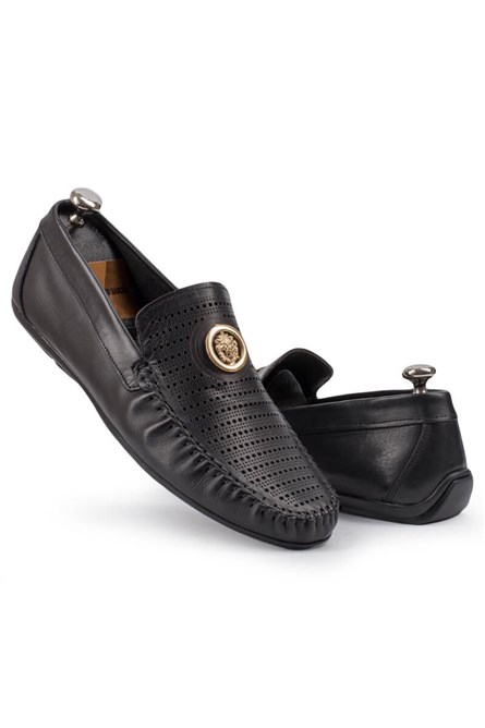 Pánske kožené mokasíny ANTONIO GARCIA - čierna 202108355593