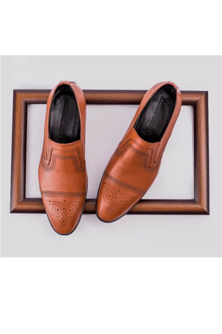 ANTONIO GARCIA Мъжки кожени официални обувки - Светлокафяви 202108355575