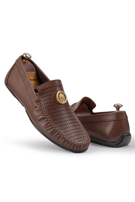 Pánske kožené mokasíny ANTONIO GARCIA - Hnedá 202108355594