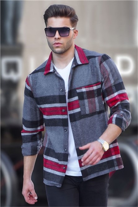 Мъжка Regular Fit риза 5555 - Антрацит #357858