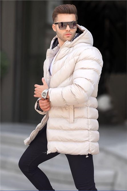 Men's Hooded Jacket 6803 - Light Beige #395358