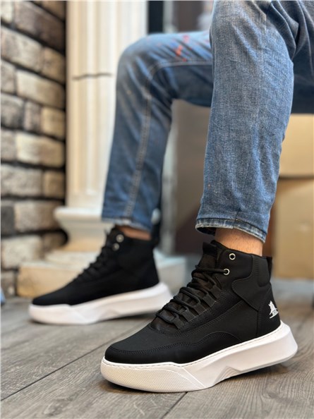 Men's Athletic Lace Up Boots BA0318 - Black #407104