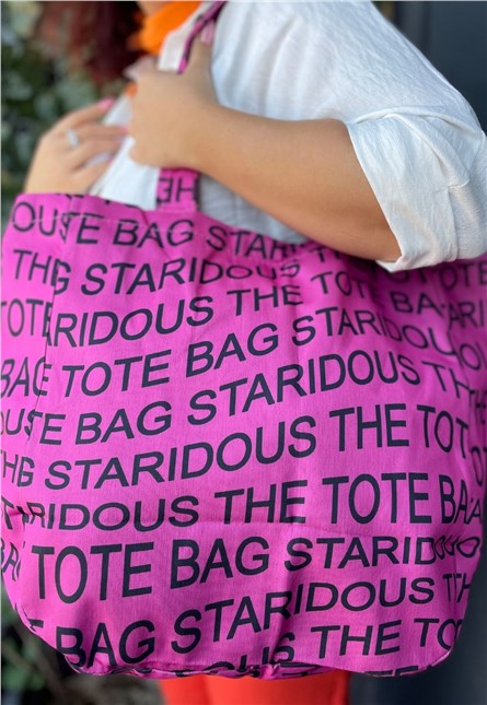 Textile handbag - Bright pink #407682