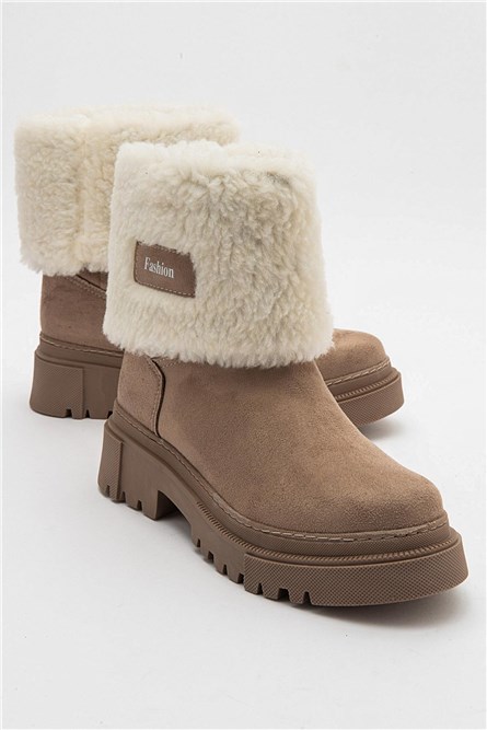 Women's Scrawl Suede Boots - Color Mink #406937