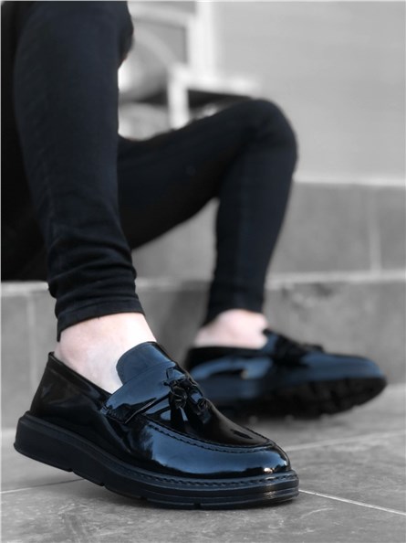 Men's patent leather shoes BA0005 - Black #322030