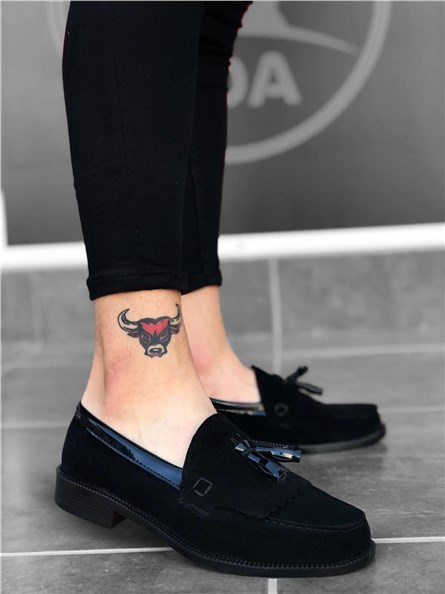 Unisex classic suede shoes BA0062 - Black # 322165
