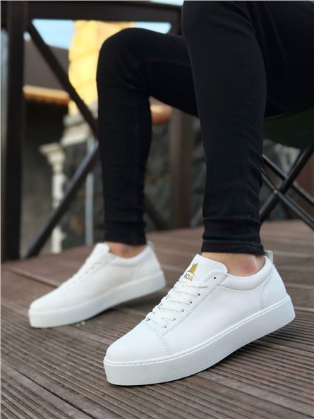 Men's Lace Up Sports Shoes BA0104 - White #369671