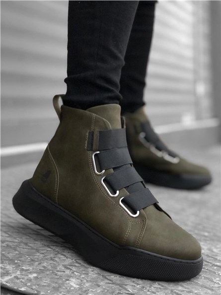 Men's sports boots BA0142 - Khaki # 322261