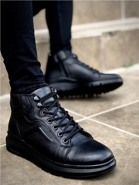 Men's classic leather shoes BA0144 - Black # 322267
