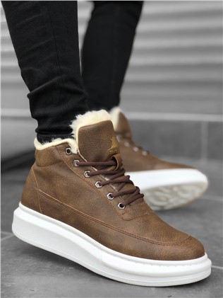 Men's sports boots with astrakhan BA0151 - Vizon # 322283