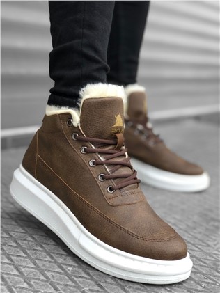 Men's sports boots with astrakhan BA0151 - Vizon # 322283