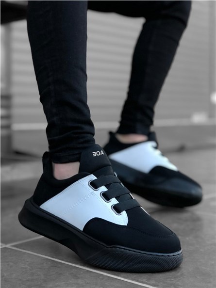 Men's sports shoes BA0160 - Black with White # 322299