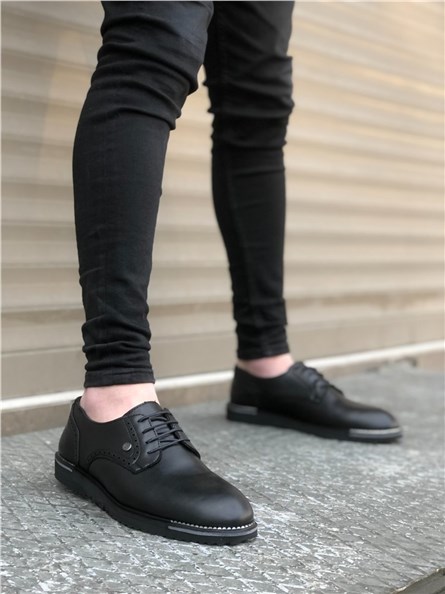 Men's casual shoes BA0197 - Black #334088