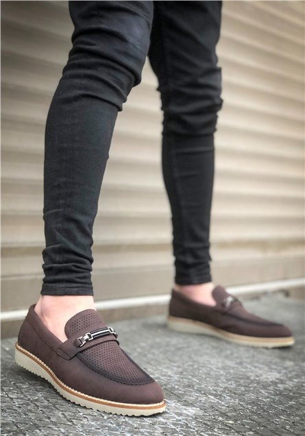 Men's casual shoes BA0198 - Brown #328640