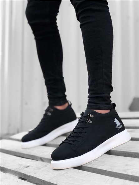 Men's Lace Up Sports Shoes BA0220 - Black #364021