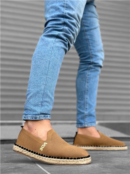 Men's textile espadrilles BA0224 - Taba #382098