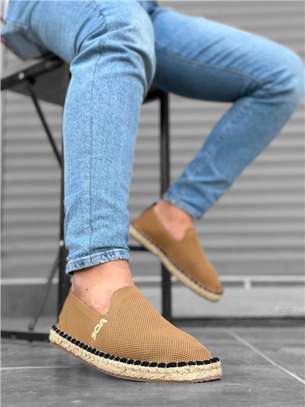 Men's textile espadrilles BA0224 - Taba #382098