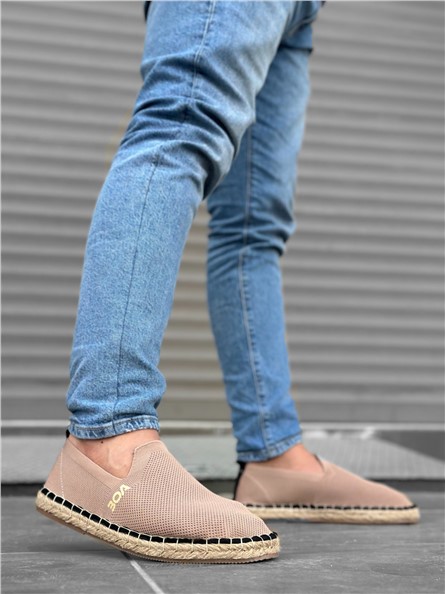 Men's textile espadrilles BA0224 - Color Mink #382099