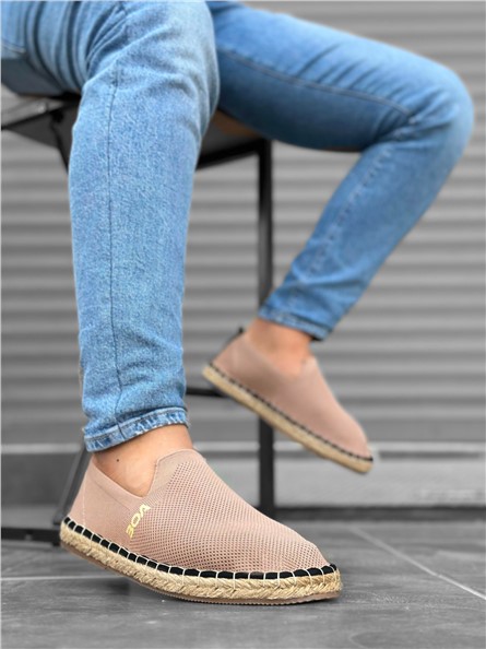 Men's textile espadrilles BA0224 - Color Mink #382099