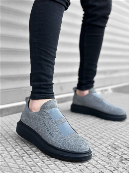 Men's Suede Shoes BA0307 - Gray #369674