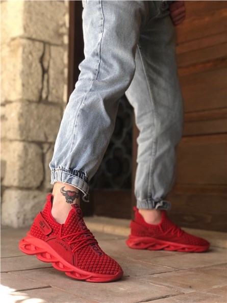 Men's sports shoes BA0350 - Red #331179