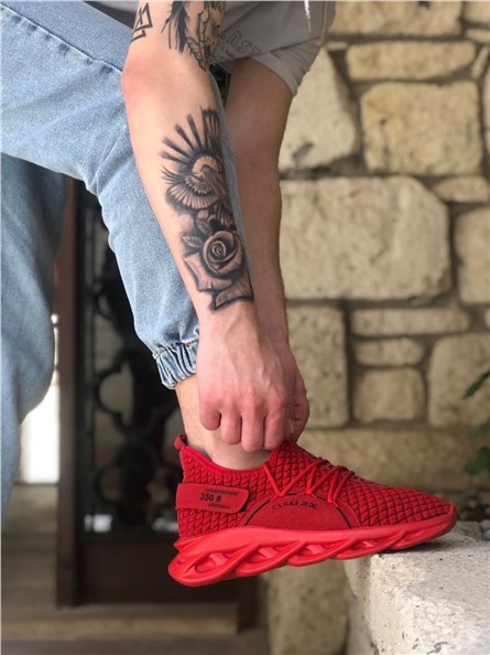 Men's sports shoes BA0350 - Red #331179