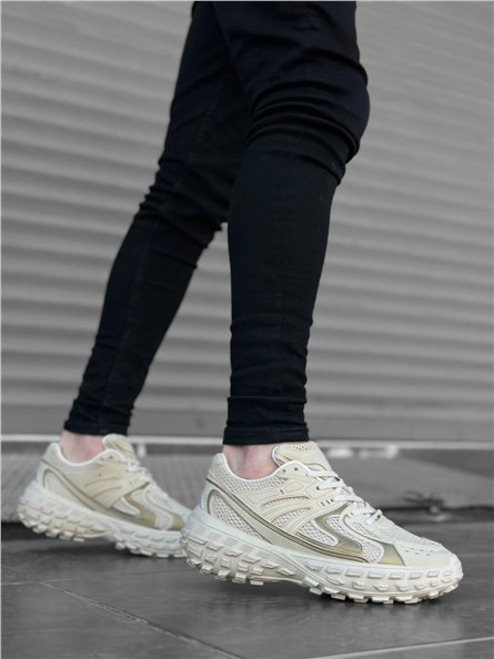 Men's Sports Shoes with Laces BA0592 - Color Cream #371320