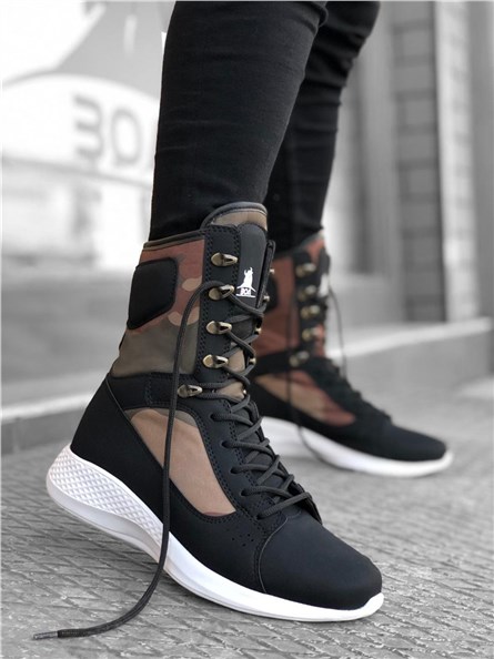 Unisex sports boots BA0600 - Black with Camouflage # 321990