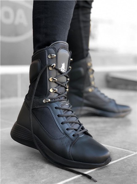 Unisex nubuck sports boots BA0600 - Black # 321991