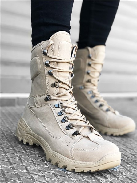 Men's casual boots BA0605 - Beige #323544