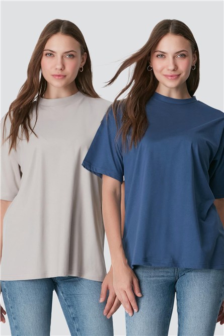 2-Pack Crew Neck Short Sleeve Casual T-Shirt 961  #451422