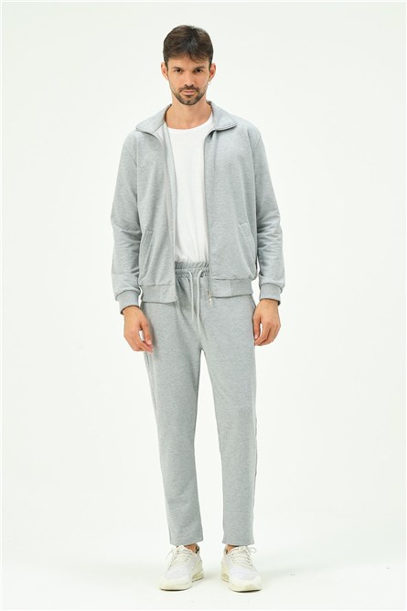 C&City Men Collared Front Zippered Straight Leg Tracksuit 8701  #451115
