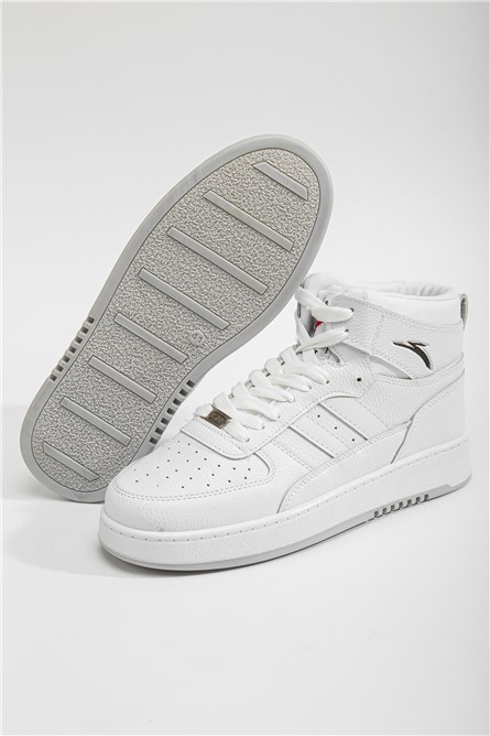 Men's Sports Lace Up Boots - White #365874
