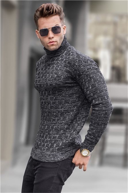 Men's knitted sweater 5758 - Black #333710