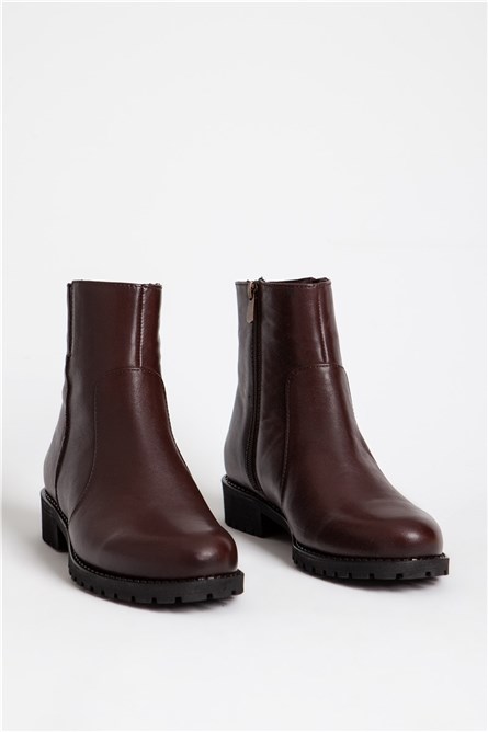 Women's Real Leather Boots - Brown #318889
