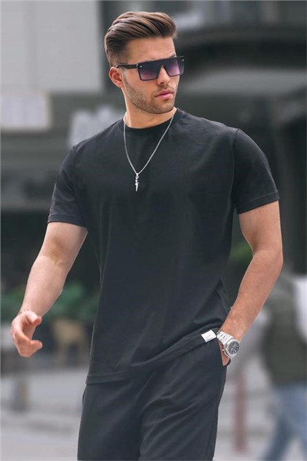 Men's Regular Fit T-Shirt 6131 - Black #395156