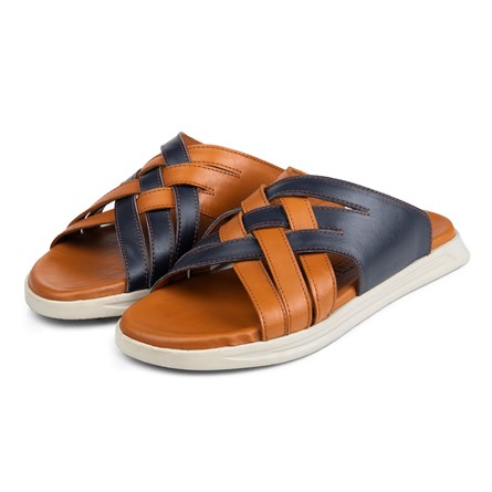 Ducavelli Men's genuine leather slippers - Taba 
