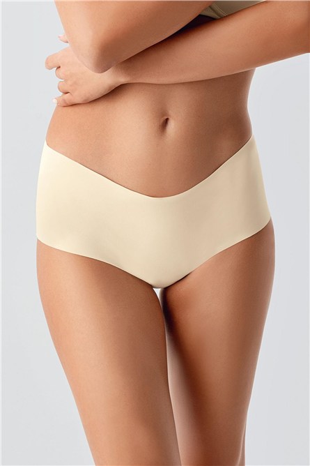 Plus Size Non-Slip High-Waisted Laser Cut Panties C19202  #451270