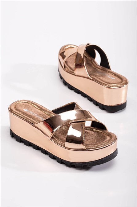 Women's Full Sole Slippers - Copper Color #370719