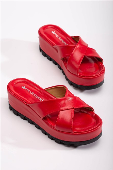 Women's Full Sole Slippers - Red #370722