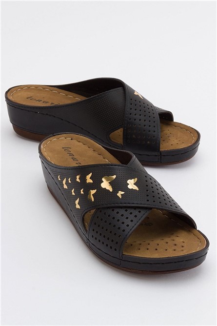 Women's Casual Slippers - Black #382879