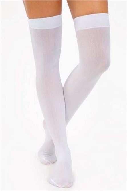 C&City Women's High Stockings - White #315653