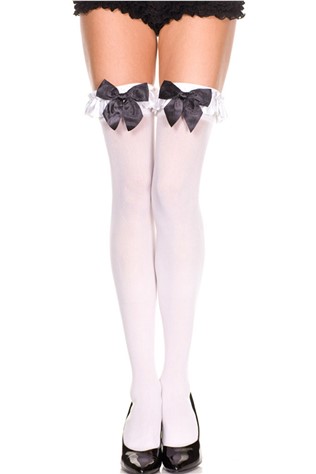 C&City Women's Stockings - White, Black #315660