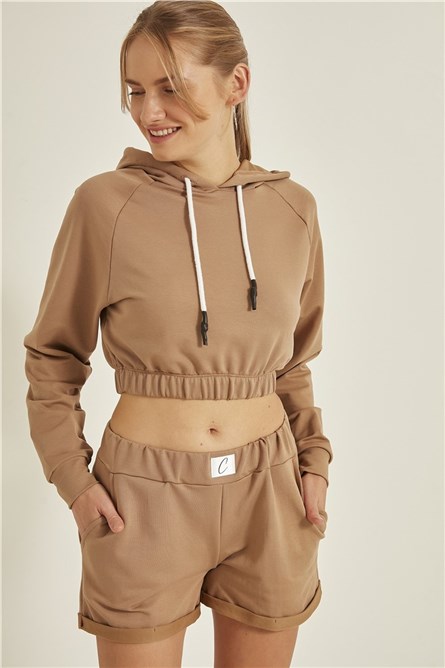 Дамски суитшърт 704 - Кафява 314581 Дамски суитшърт 704 - Кафява 314581