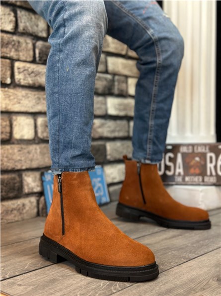 Men's Natural Suede Boots BA0315 - Taba #405525