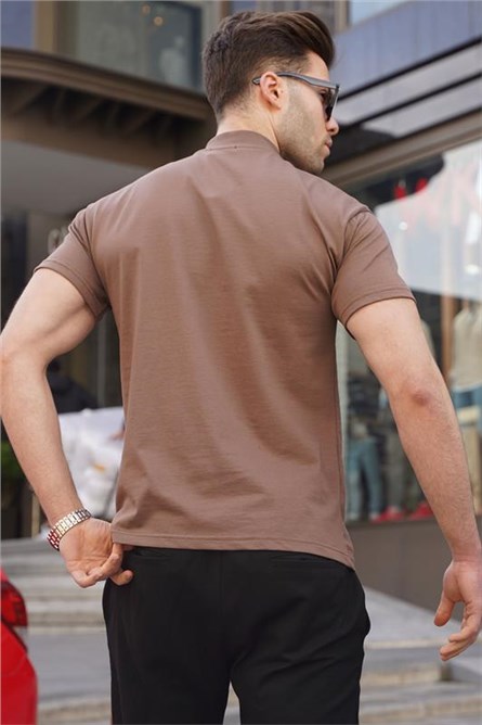 Men's Regular Fit T-Shirt 6119 - Brown #395072