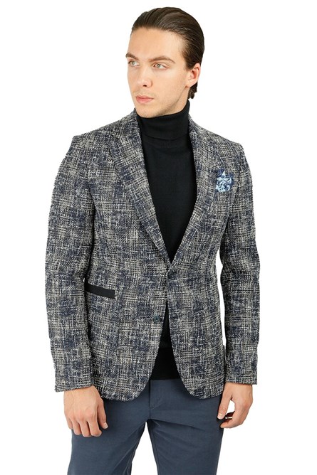 Centone Men's Blazer Jacket - Dark Blue #271838